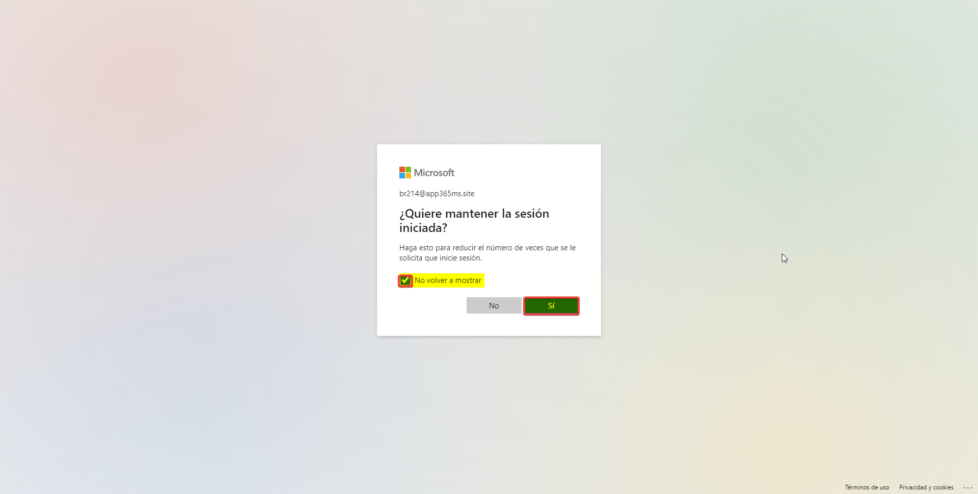 Interfaz de usuario gráfica - Mantener sesión iniciada